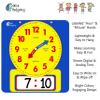 Large Dry Erase Magnetic Teaching Demonstration Clock, Kids Telling Time Learning Clock for Analog and Digital Time, Labelled Minute & Hour Hands, for School Classrooms & Homeschool Supplies view 3