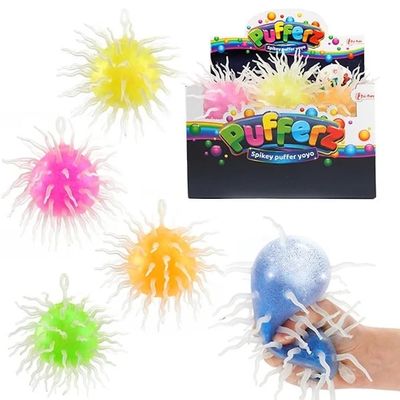 PUFFERZ 51013Z Puffer Ball 'Super Shiny Spikey' 8cm6-as No aplica Toy, Multicoloured