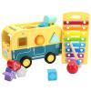 Leo & Friends School Bus Pound and Tap Bus Bench - Wooden Toy Bus with Slide Out Xylophone, Durable Musical Pounding Toy, 8 Colorful Blocks, 1 Hammer, and 1 Rainbow Xylophone, Perfect Educational Gift view 1