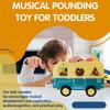 Leo & Friends School Bus Pound and Tap Bus Bench - Wooden Toy Bus with Slide Out Xylophone, Durable Musical Pounding Toy, 8 Colorful Blocks, 1 Hammer, and 1 Rainbow Xylophone, Perfect Educational Gift view 3