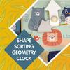 LEO & FRIENDS: Shape Sorting Clock Puzzle - 13pc Wooden Set - Animal Theme, Chunky Pieces, Learn How to Tell Time, Play & Develop Toy, Kids Ages 3+ view 3