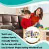 LEO & FRIENDS: Shape Sorting Clock Puzzle - 13pc Wooden Set - Animal Theme, Chunky Pieces, Learn How to Tell Time, Play & Develop Toy, Kids Ages 3+ view 4