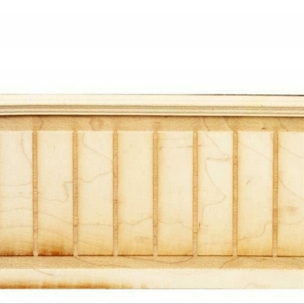 Allessio Dollhouse Wainscot Interior Paneling Raised Square Pattern Wood Wainscoting