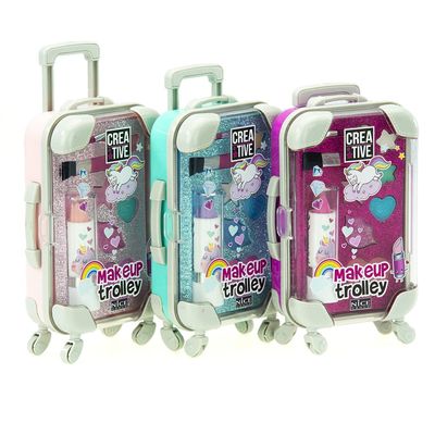 CREATIVE 02014 Make Up Trolley Case with Makeup Set for Kids with Lip Gloss and Eyeshadow in, Multicolour, Piccola
