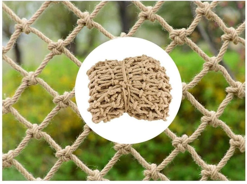 Hynet Rope Netting for Kids, Playground Climbing Safety Net Child Protection Fence Decor Woven Rope Truck Cargo Trailer Netting Net Pets Toys Garden Swing (Size : 4 * 4m(13 * 13ft))
