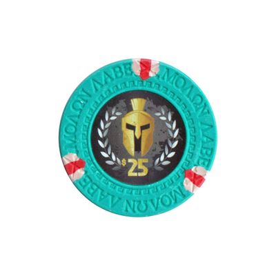 Versa Games Spartan Clay Poker Chips in 13.5g Weight Pack of 50 (Choose Colors) (Green)