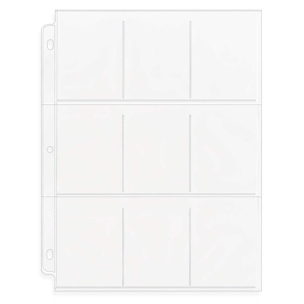 StoreSMART - Trading Card Binder Page 200-Pack - Poly Archival Plastic - Top Load - LC63B-200