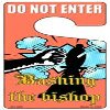 Smart Blonde Bashing The Bishop Novelty Metal Door Hanger DH-059