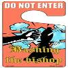 Smart Blonde Bashing The Bishop Novelty Metal Door Hanger DH-059 view 1