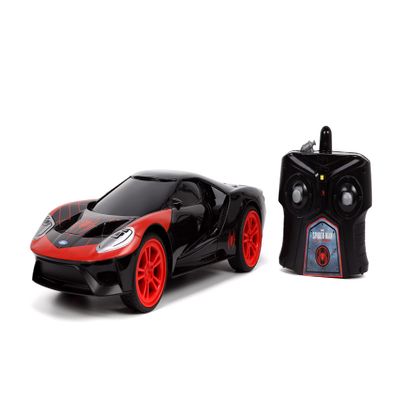 Jada Marvel Spider-Man 1:16 Miles Morales 2017 Ford GT RC Remote Control Car 2.4GHz, Toys for Kids and Adults