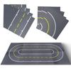 8 Pack Classic City Street Baseplates, Building Blocks Road Plates 10" x 10", Kids Brick Baseplates for City Road, Street, Race Track, Towns - 4 Straight + 4 Curved Road view 1