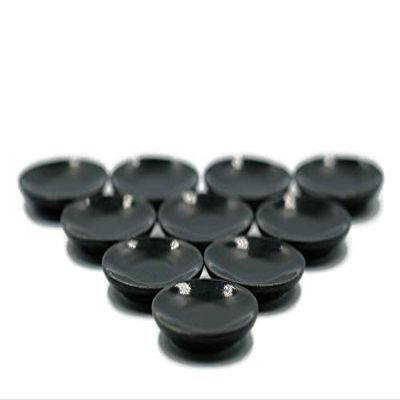 1shopforyou 10-Piece Mini Black Ceramic Plates Set  Miniature Dollhouse Kitchenware for Dining Table Display, Food Styling, and Decorative Crafts