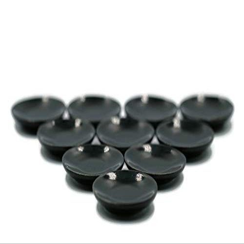 1shopforyou 10-Piece Mini Black Ceramic Plates Set  Miniature Dollhouse Kitchenware for Dining Table Display, Food Styling, and Decorative Crafts