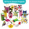 Craftikit 20 Award-Winning Animal Toddler Arts and Crafts for Kids Ages 3-10 Years, All-Inclusive Animal Craft Kits, Fun Toddler Craft Box for Girls, Boys in Preschool view 4