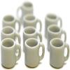 10-Piece Mini White Ceramic Coffee Mugs & Tea Cups Set  Miniature Dollhouse Drinkware for Kitchen Display, Food Styling, and Decorative Crafts view 1
