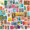 1000 Stamps from World Countries Mixed Philately Used Postage Stamps Off Paper view 1