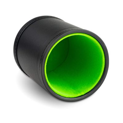 Leather Dice Cup for Board Games, Green Felt Lining