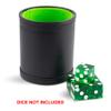 Leather Dice Cup for Board Games, Green Felt Lining view 3