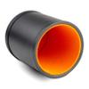 Leather Dice Cup for Board Games, Orange Felt Lining view 1
