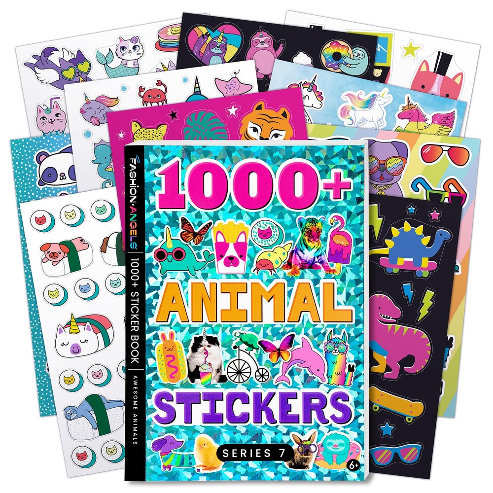Fashion Angels 1500+ Animal Sticker Book - 40-Page Sticker Book for Kids - Over 1500 Stickers for Scrapbooking, Planner Decor, Gifts & Creative Play, Ages 6 and Up