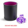 Leather Dice Cup for Board Games, Pink Felt Lining view 3