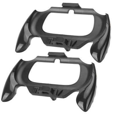 2Pcs Gamepad Handlebar Handgrip Bracket for Fine Workmanship Hard Plastic(Black) [video game]