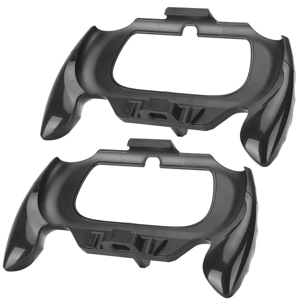 2Pcs Gamepad Handlebar Handgrip Bracket for Fine Workmanship Hard Plastic(Black) [video game]
