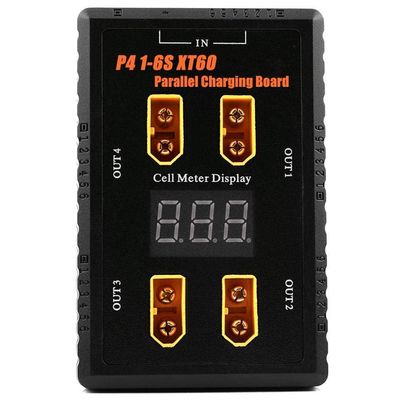 LZKW 40A Input Charging Board, Parallel Charging Plate, Fireproof XT60 Plug for Four Batteries Charging