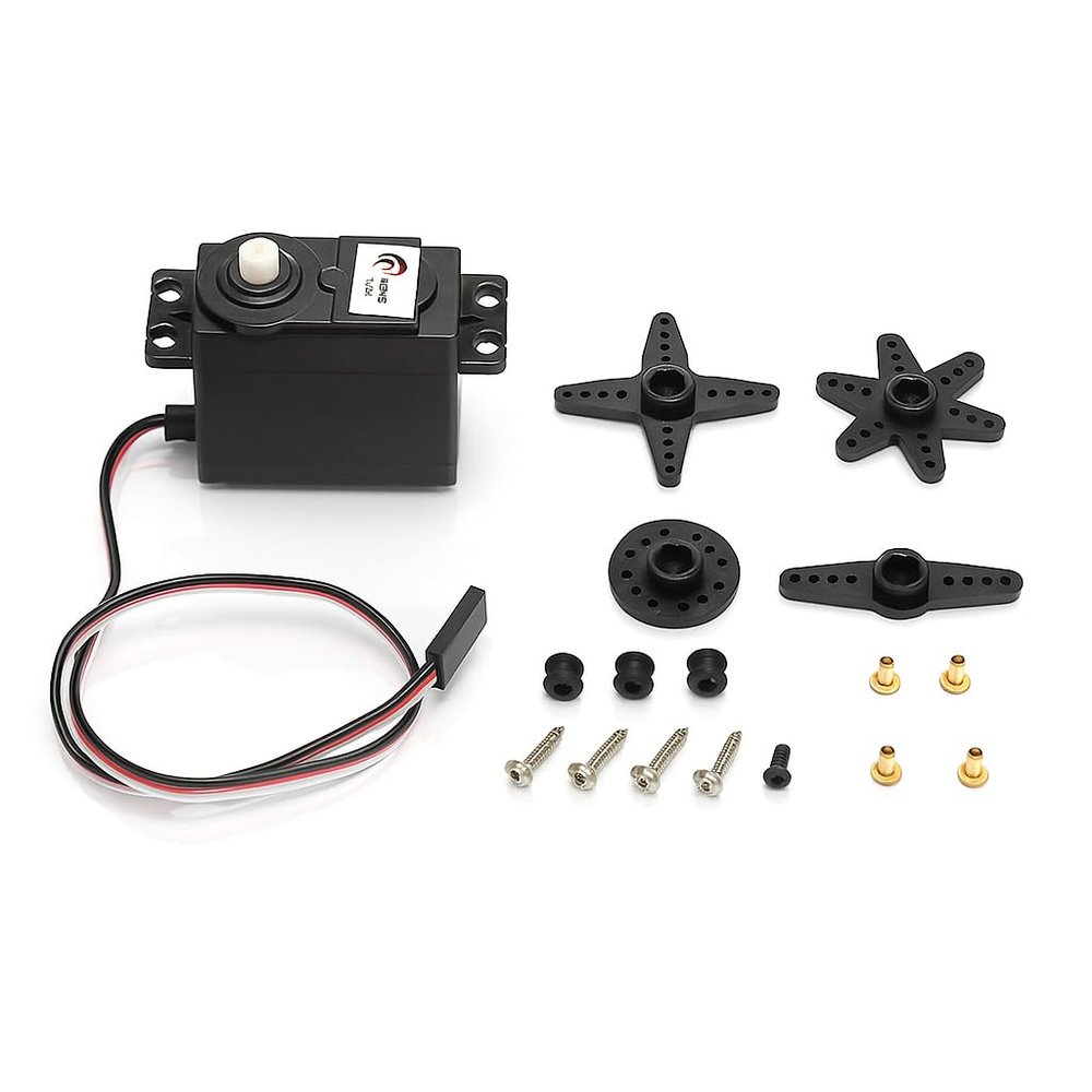 Oumefar DS04NFC 360 Degree Continuous Rotation RC Servos, 4.8V-6V Metal DC Gear Servo Motor 5.5kg/cm RC Robot Car Aircraft Model DIY Project