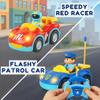Liberty Imports My First Cartoon RC Remote Control Cars for Toddlers Ages 1-3, Radio Control Toy for Baby, Kids 18 Months+ (Race Car + Police Car) view 3