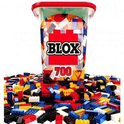 Simba Blox 104114200 Building Blocks for Children 3 Years and Above Set of 8 with Base Plate Fully Compatible Assorted Colours Black Red White Yellow Blue