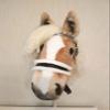 Hobby Horse Realistic with Bridle - A3 Haflinger Horse on Stick view 3
