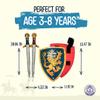 Liontouch - Noble Knight Foam Swords & Shields For Two Kids, Blue/Red  Age 3-8 years | Durable & Safe Foam Medieval Toy Set | Weapons & Battle Accessories For Pretend Play, Dress Up & Knight Costumes view 4