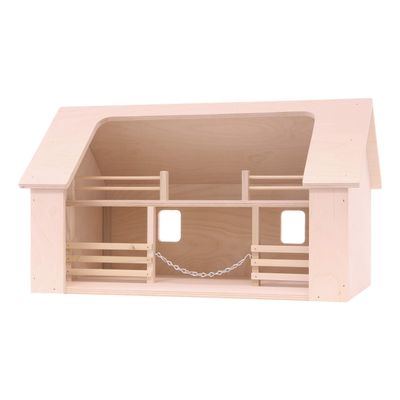 AmishToyBox.com Wooden Ranch Shed Barn Toy with Hay Loft, Amish-Made