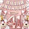 41st Birthday Party Decorations for Her Rose Gold Supplies Big Set with Birthday Banner and 41 BDay Digit Balloons for Women Including Latex and Confetti Balloons view 1