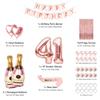 41st Birthday Party Decorations for Her Rose Gold Supplies Big Set with Birthday Banner and 41 BDay Digit Balloons for Women Including Latex and Confetti Balloons view 2