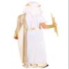 Fun Costumes Ancient Greece Kid's Zeus Costume Tunic, Drape, Crown, Belt, Gauntlets - X-Large - White view 3