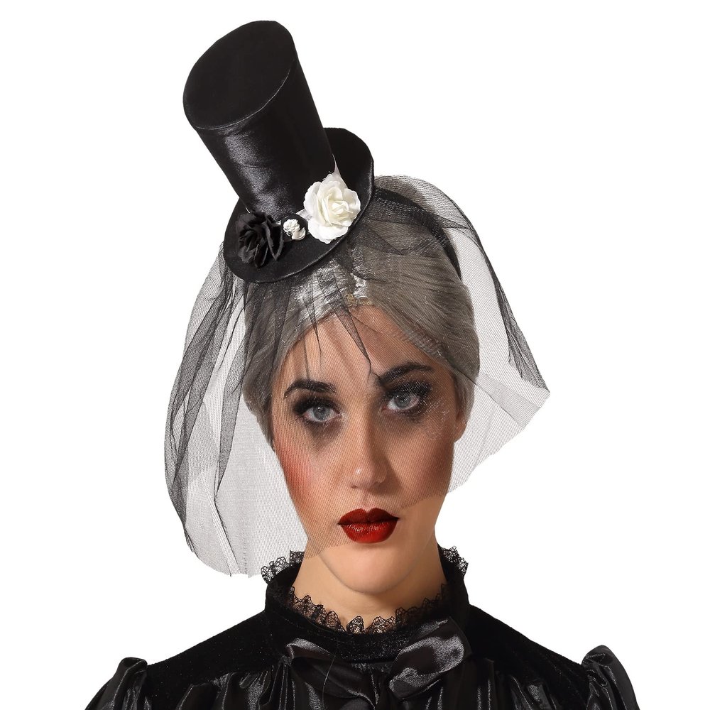 Atosa Headband Hat Black Veil