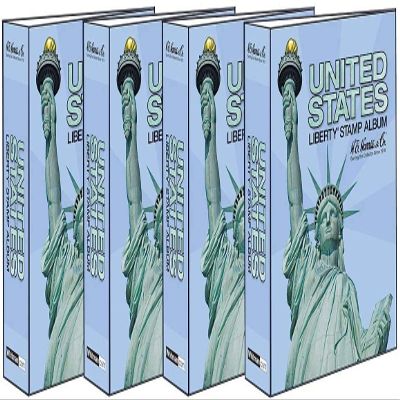H.E. Harris & Co. USA Liberty Postage Stamp Album Two-Post Binder Only Four Pack
