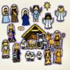 Story Time Felts Nativity Birth of Baby Jesus Felt Figures Flannel Board Stories 25 Pieces Christmas Scene (Medium) view 2