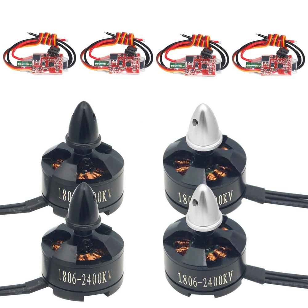 FEICHAO FPV Racing Combo 4Pcs BLHeli 12A ESC + 4Pcs 1806 2400KV Motor CW CCW 2-3S for Quadcopter Helicopters Airplanes Accessories