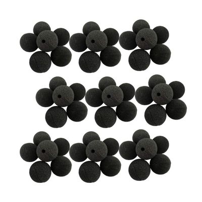EXCEART 50pcs Sponge Clown Noses Funny Clown Cosplay Nose Stage Dress-up Prop for Halloween Christmas Carnival Comic Circus Costume Masquerade Party Supplies Black