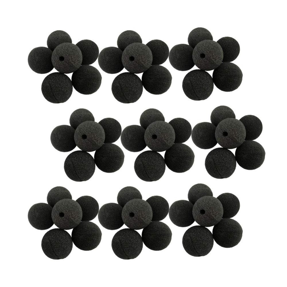 EXCEART 50pcs Sponge Clown Noses Funny Clown Cosplay Nose Stage Dress-up Prop for Halloween Christmas Carnival Comic Circus Costume Masquerade Party Supplies Black