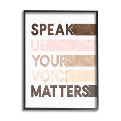 Stupell Industries Your Voice Matters Phrase Equality Inspirational