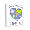 Stupell Industries One World United Phrase Abstract Heart Shaped Globe view 1