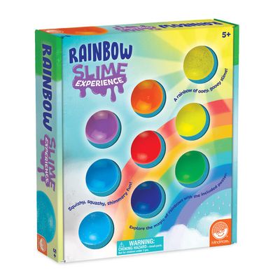 MindWare Slime Experience  Rainbow Slime!  9 Amazing Colors of Slime for Boys & Girls  Includes Rainbow Poster Filled with Fun Science Facts  Non-Toxic