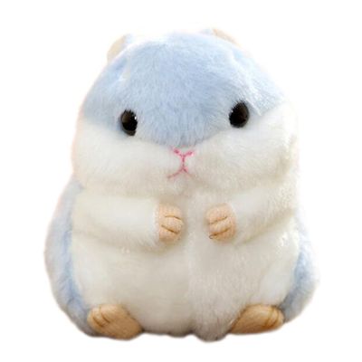 AngelGift Cuddly Hamster Soft Stuffed Animals Cushion Toy Doll, 4" /10cm Mouse Plushie Toys Best Birthday Gifts for The Children Kids Baby Toys (Blueness)
