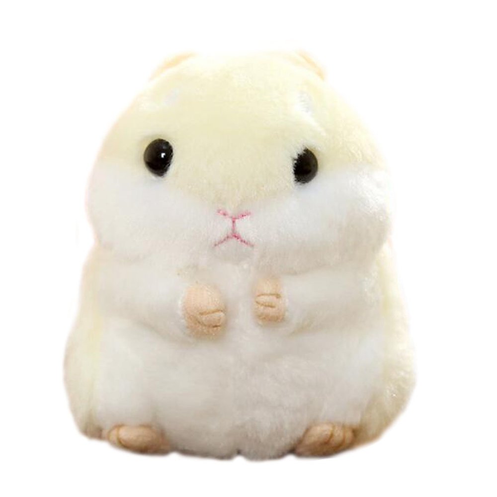 AngelGift Cuddly Hamster Soft Stuffed Animals Cushion Toy Doll, 4" /10cm Mouse Plushie Toys Best Birthday Gifts for The Children Kids Baby Toys (Yellow)