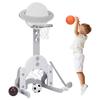 Costzon Kids Basketball Hoop, Toddler Sports Activity Center with 5 Adjustable Height Levels, Basketball Soccer Golf Game Set, Indoor Outdoor Basketball Hoop Set Best Gift for Baby Infant view 1