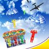 JA-RU Parachute Toys for Kids (6 Pack) Red, Yellow, or Green Flying Parachute Men Action Figures | Outdoor Recess Toys | Party Favors for Boys, Prizes, & Goodie Bag Stuffers. 2306-6s view 4